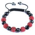 New Chegada Vidro / resina grânulos personalizado shamballa pulseiras misturadas cores BR29